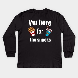 I'm here for the snacks T shirt Kids Long Sleeve T-Shirt